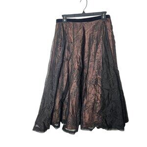 Vintage Rosecrest Floral Lace Midi Skirt Whimsigoth Fairy Grunge Romantic Witchy